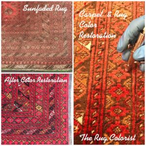 Technician performing a carpet patch repair on a bleach spot